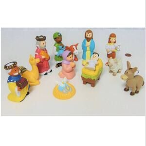 House of Lloyd CHILDS FIRST 1st NATIVITY SET 13 PC Christmas Holy Family PVC Toy